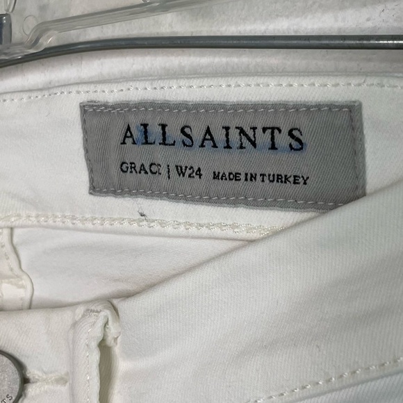ALL SAINTS GRACE ANKLE FRAY SKINNY JEANS - Picture 3 of 7